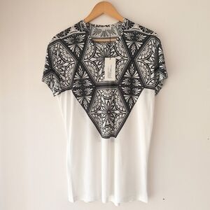 Jonathan Saunders Wagara Japanese Ronin Samurai Tatto Slim T-Shirt M Victoriana